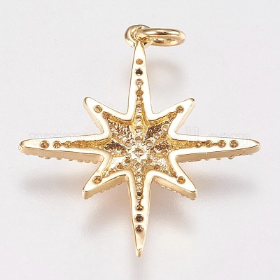 Латунные микро проложить кубического циркония подвески ZIRC-E145-52G-1