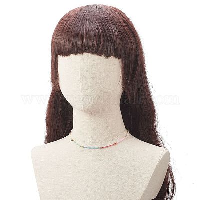 Ожерелья из стеклянных и латунных бусин NJEW-JN04155-1