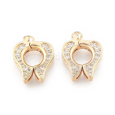 Латунная застежка из прозрачного кубического циркония KK-N232-513-1