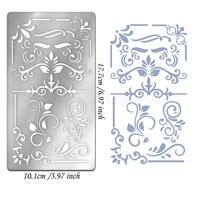 Трафареты для резки металла в стиле ретро из нержавеющей стали DIY-WH0242-285-1