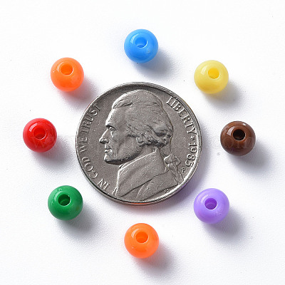 Непрозрачные акриловые бусины X-MACR-S370-C6mm-M2-1