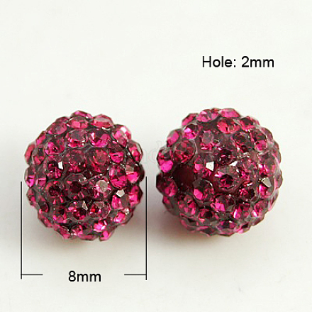 Abalorios de resina de Diamante de imitación RB-A025-8mm-A24-1