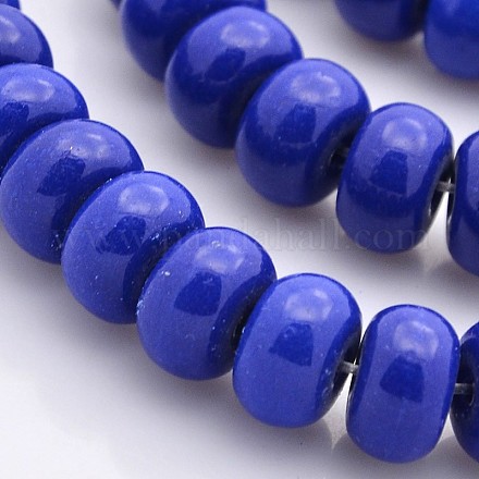 Imitation lapis lazuli teint synthétique turquoise rondelle perles brins TURQ-E016-03-10x6mm-1
