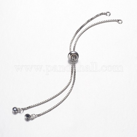 Ottone catena di realizzazione di braccialetti KK-G290-09P-1