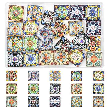 1 пакетик стеклянных кабошонов GGLA-FS0001-20B-1