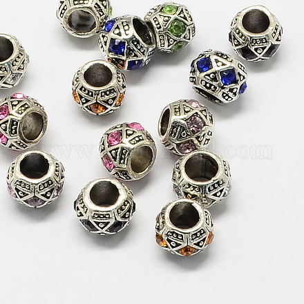 Legierung Rhinestone European Beads X-MPDL-R036-05-1