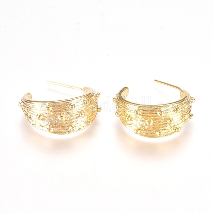 Brass Stud Earrings KK-I660-06G-1
