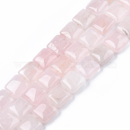 Granos naturales de abalorios de cuarzo rosa G-N326-140A-1