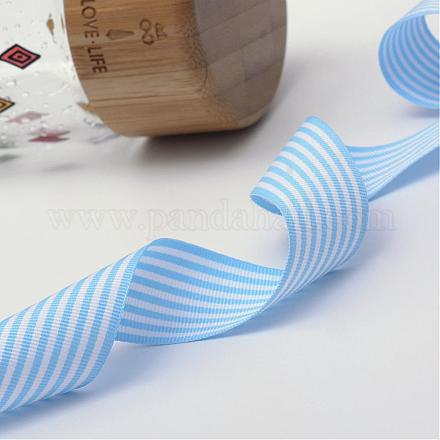 Striped Polyester Grosgrain Ribbon OCOR-Q011-25mm-07-1