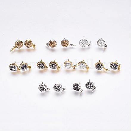 Iron Stud Earring Findings IFIN-G066-A-1