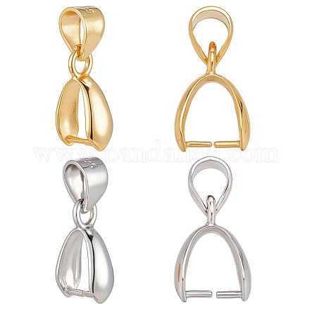 4 шт. 2 цвета 925 серебряных держателя для ледоруба STER-ME0001-29-1