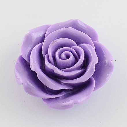 Rose Flower Resin Beads for Kids Bubblegum Necklace RESI-R110-04-1
