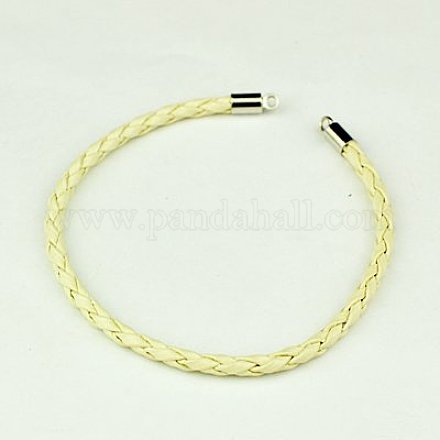 Braided PU Leather Cord Bracelet Making AJEW-JB00021-02-1