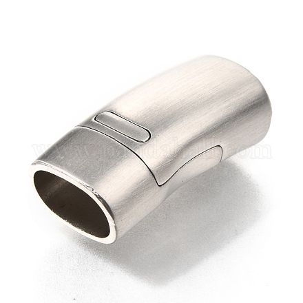 304 Stainless Steel Magnetic Clasps with Glue-in Ends STAS-C020-07P-1