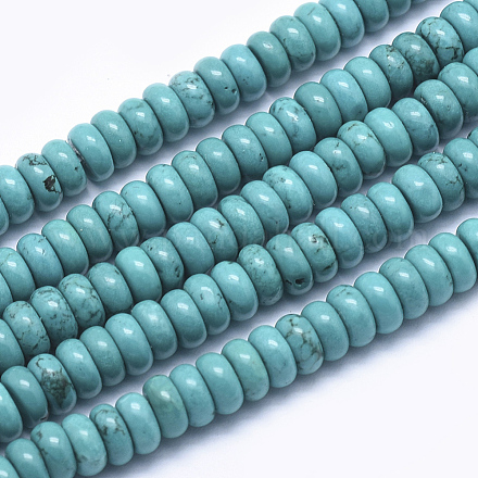 Brins de perles de magnésite naturelle TURQ-G148-27-6mm-1