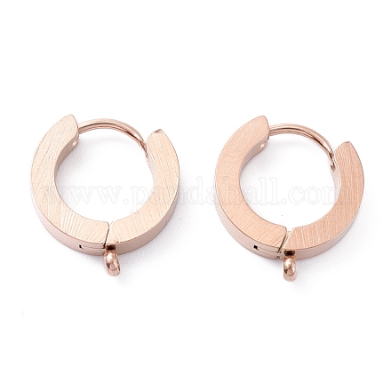 Placage ionique (ip) 304 accessoires de boucles d'oreilles en acier inoxydable huggie hoop STAS-I167-01A-RG-1