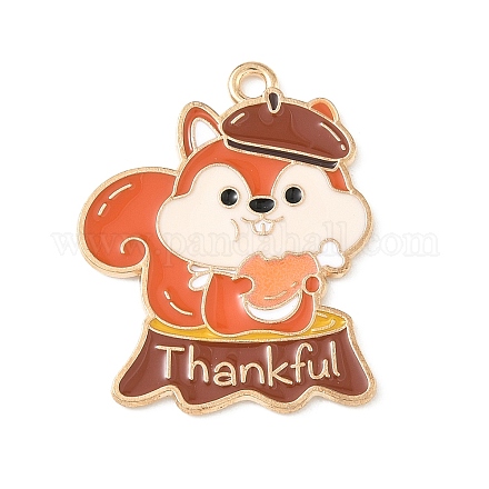 Подвески из сплава с эмалью ко дню благодарения ENAM-I076-01G-02-1