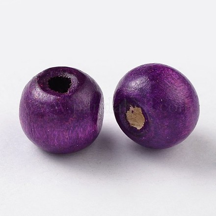 Dyed Natural Wood Beads TB16mmY-11-LF-1