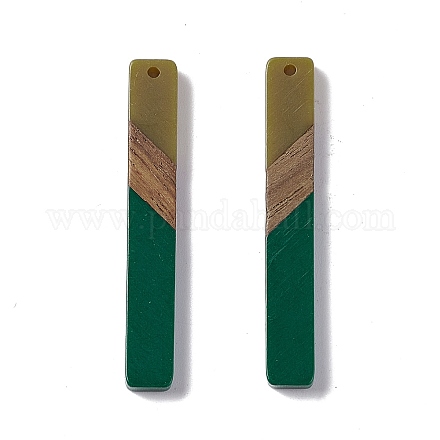 Grandes colgantes de resina opaca y madera de nogal RESI-M027-11D-1