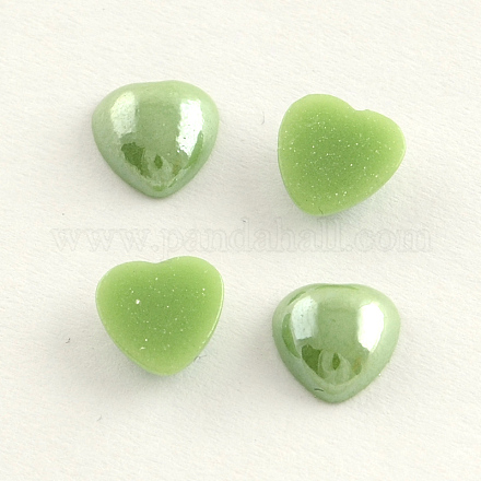 Pearlized Plated Opaque Glass Cabochons PORC-S800-8mm-08-1