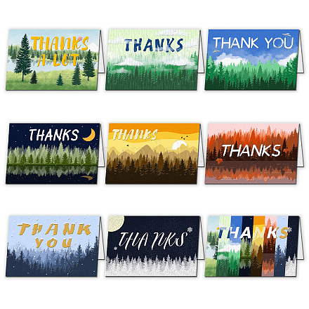 SUPERDANT Thank You Theme Cards and Paper Envelopes DIY-SD0001-01B-1