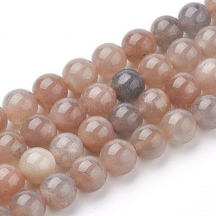 Chapelets de perles de sunstone naturelle naturelles G-T064-21-8mm-1