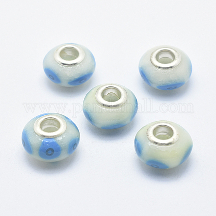 Perles européennes artisanales en pâte de polymère CLAY-K002-J03-1