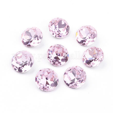 Apuntado hacia atrás & dorso plateado Diamante de imitación de cristal Cabujones RGLA-J012-10mm-223-1