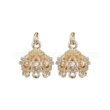 Латунные микро проложить кубического циркония многожильных соединения KK-B133-06G-02-1