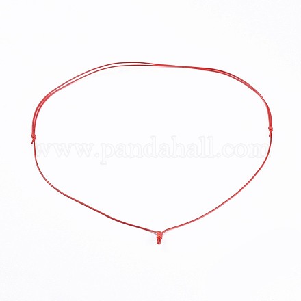 Verstellbare koreanische Halskette aus gewachstem Polyester AJEW-JB00493-04-1
