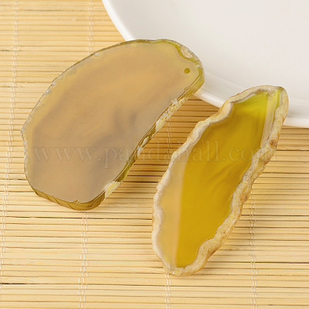 Dyed Natural Agate Nuggets Big Pendants G-P127-09-1