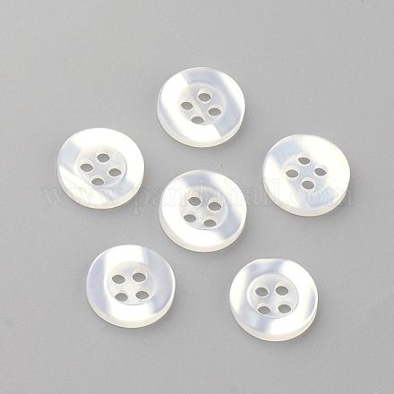 4-Rondelle botones de plástico BUTT-S020-11-10mm-1