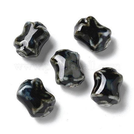 Фарфоровые бусины ручной работы PORC-L080-E02-1