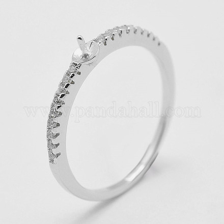 925 Sterling Silver Ring Components STER-K038-098P-1