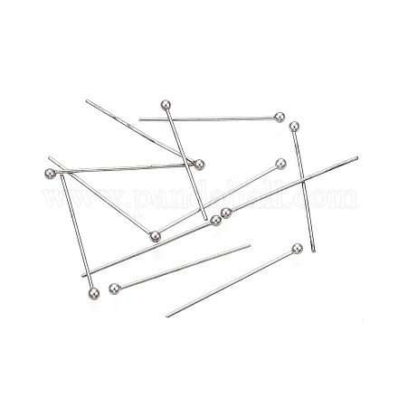 925 штифт с круглой головкой из стерлингового серебра STER-N016-0.4x20mm-P-1