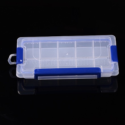15 Compartments Rectangle Plastic Bead Storage Containers CON-A001-07-1