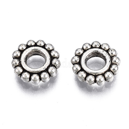 Alliage daisy séparateurs perles de style tibétain TIBEB-N005-077B-01-1