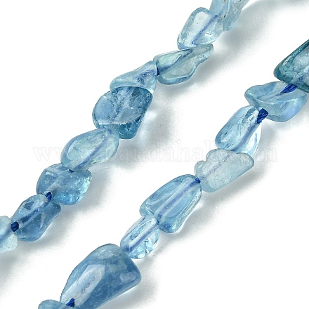 Natürliche Aquamarin Perlen Stränge G-Z034-D07-01-1