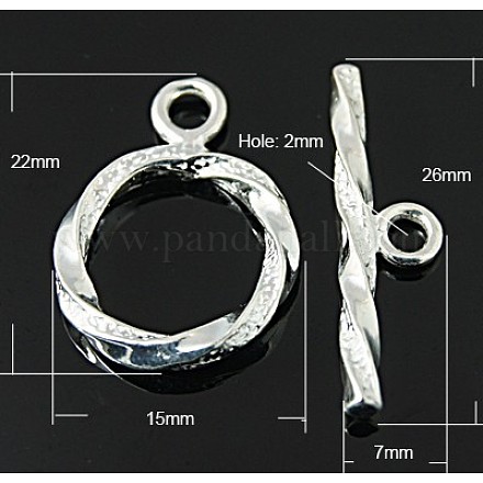 Sterling Silver Toggle Clasps STER-A008-34-1