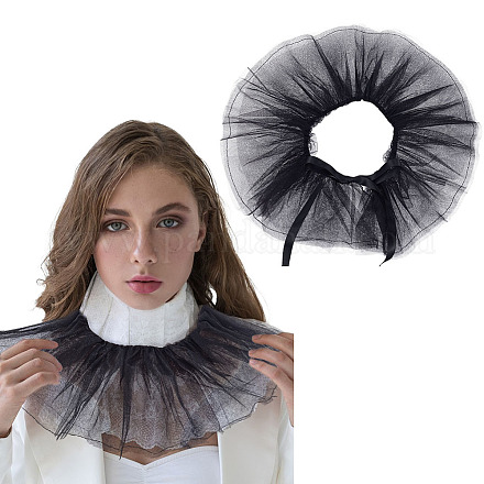 Съемные женские вышитые воротники из волокна AJEW-WH0248-632B-1