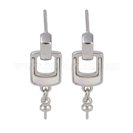 Латунь с фурнитурой для сережек-пусетов-ракушек KK-G497-32P-1
