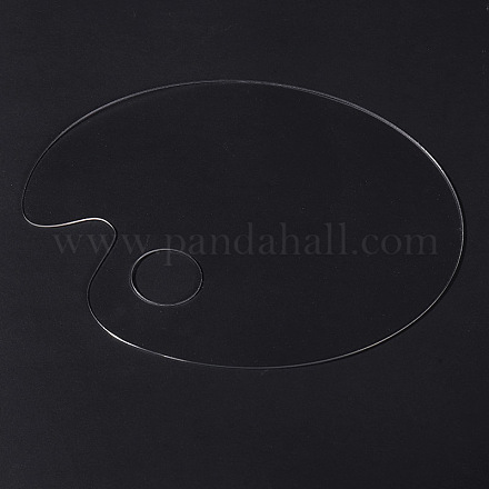 アクリルパレット  塗装用品  オーバル  透明  30x20cm DRAW-PW0001-285B-04-1