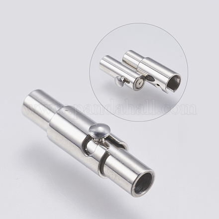 304 Stainless Steel Locking Tube Magnetic Clasps STAS-F139-071P-1