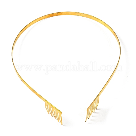 真鍮のヘアバンドのパーツ  ゴールドカラー  4.5~25mm  内径：115x140mm MAK-K021-11G-1