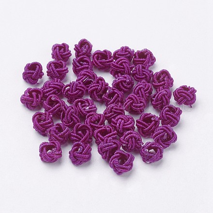 Nylon Cord Woven Beads NWIR-F005-14D-1