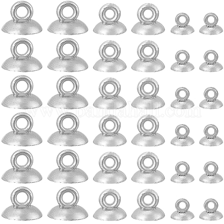 300 шт. 3 стильных пластиковых бусины с колпачками для подвески с чашечками-шпильками KY-SC0001-98-1