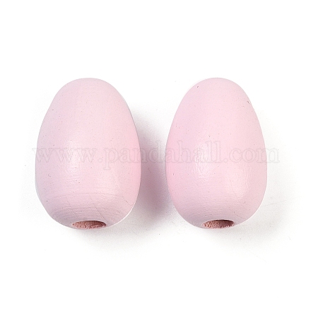 Спрей окрашены деревянные европейские бусины WOOD-F017-10A-1