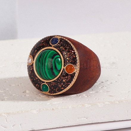 Плоские круглые кольца из дерева FS-WG75D49-01-1