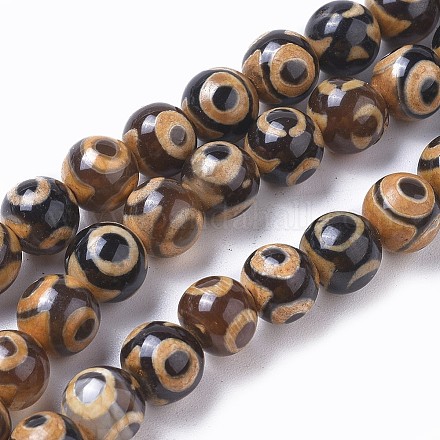 3-Augen-Dzi-Perlen im tibetischen Stil TDZI-I003-02E-1