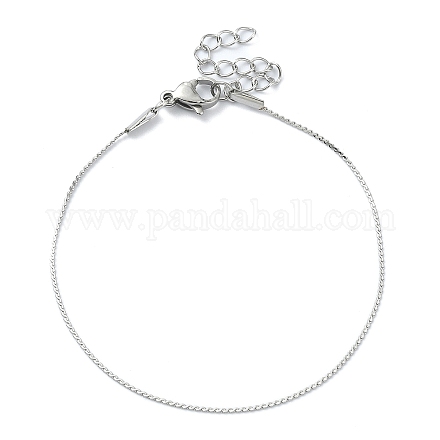 Браслеты-цепочки из нержавеющей стали 304 BJEW-D020-01P-1